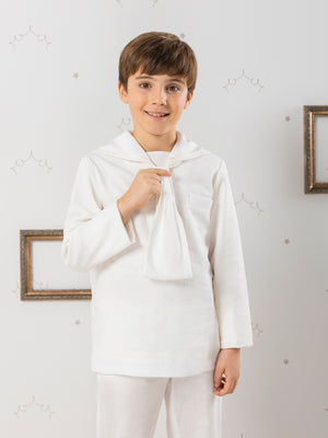 Traje de comunion marinero blanco puro