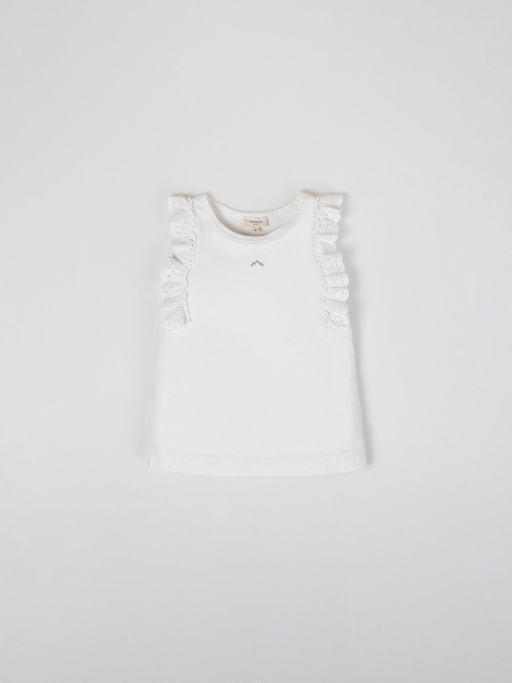 CAMISETA TIRANTES DETALLE PUNTILLAS BLANCO ROTO