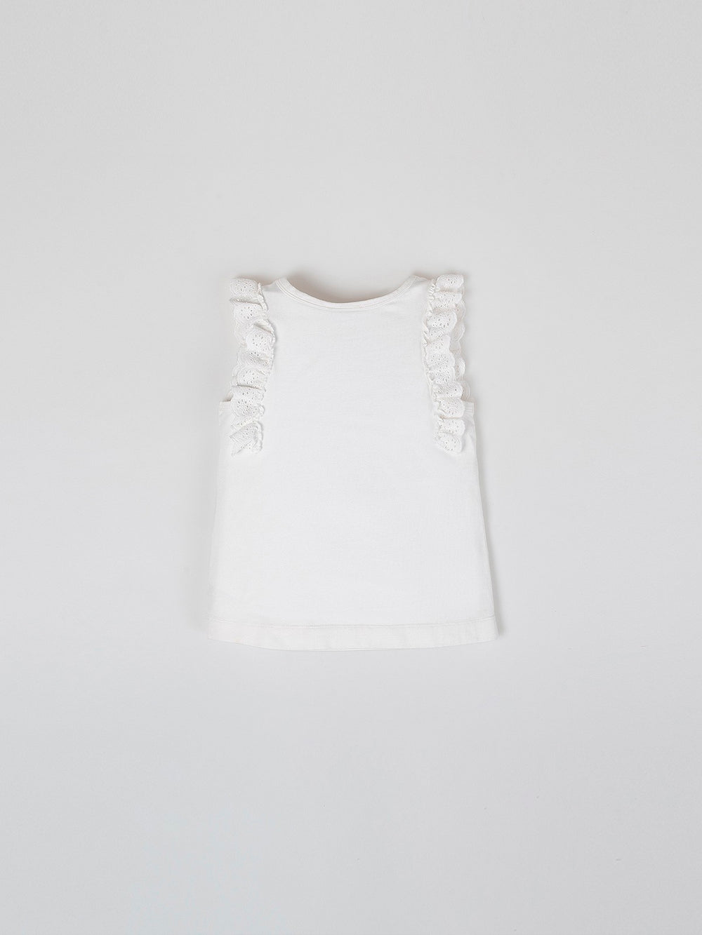 CAMISETA TIRANTES DETALLE PUNTILLAS BLANCO ROTO