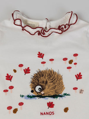 CAMISETA ERIZO BLANCO ROTO