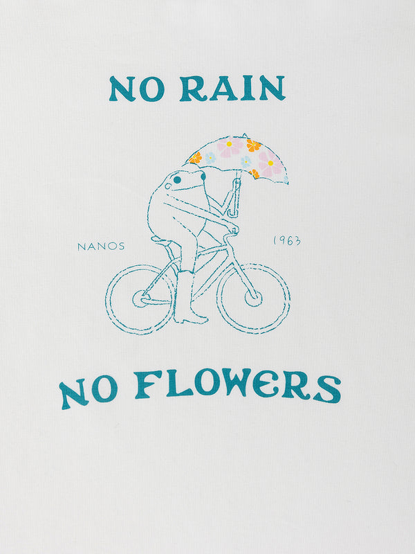 NO RAIN NO FLOWERS T-SHIRT PURE WHITE