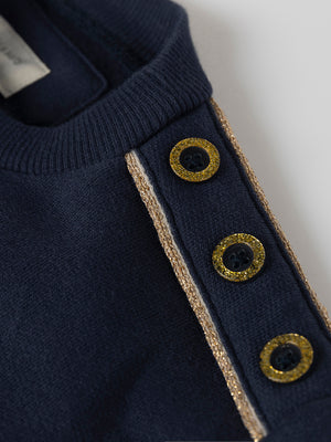 SUDADERA RAYAS MARINERAS CONTRASTE AZUL MARINO