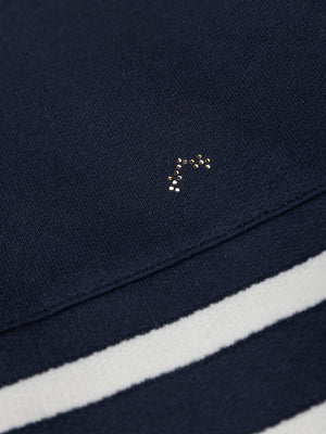 SUDADERA RAYAS MARINERAS CONTRASTE AZUL MARINO