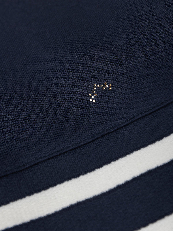 SUDADERA RAYAS MARINERAS CONTRASTE AZUL MARINO