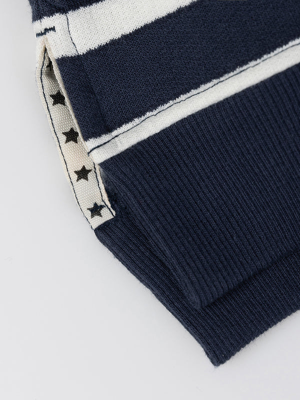 SUDADERA RAYAS MARINERAS CONTRASTE AZUL MARINO