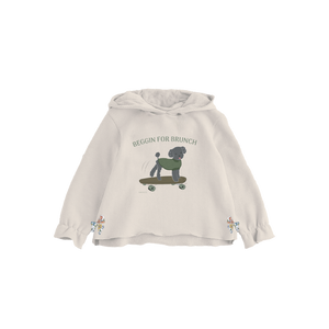 SUDADERA CAPUCHA BEGGIN BRUNCH BLANCO ROTO