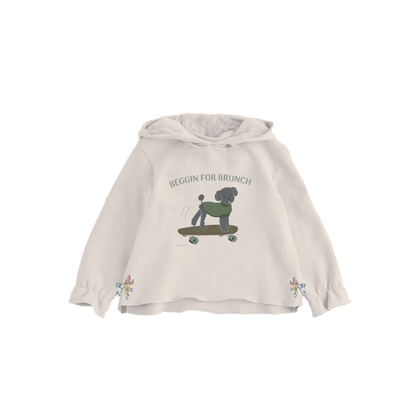 SUDADERA CAPUCHA BEGGIN BRUNCH BLANCO ROTO