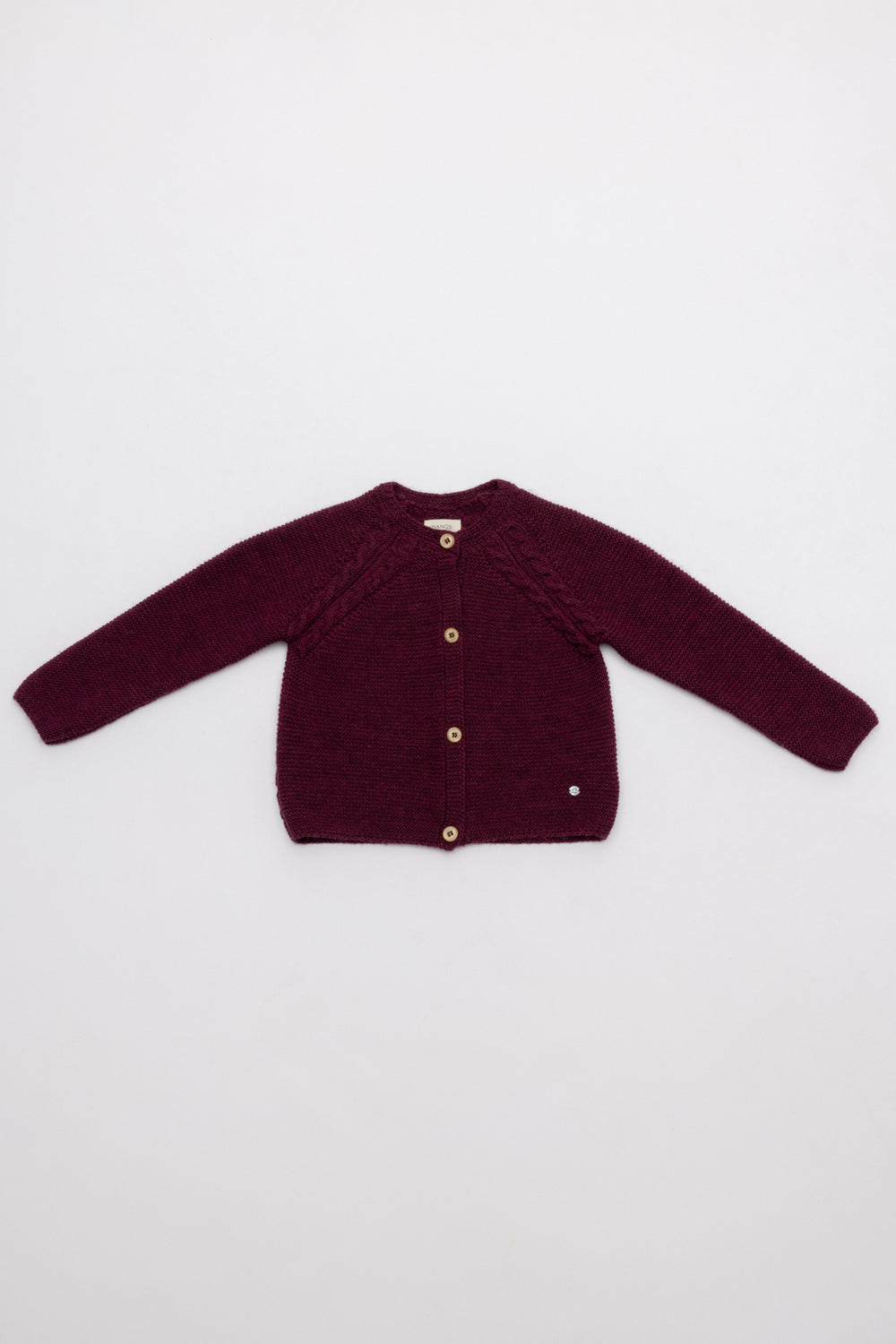 CHAQUETA DE PUNTO LINKS GRANATE