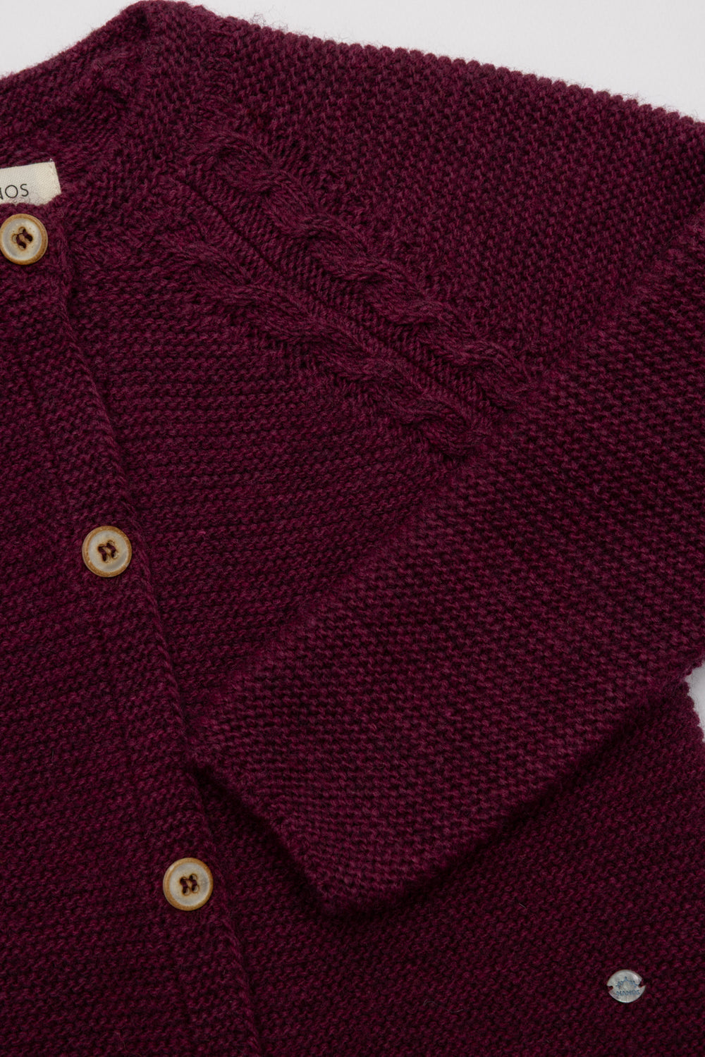 CHAQUETA DE PUNTO LINKS GRANATE