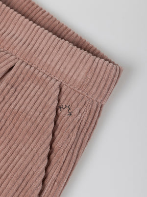 PANTALÓN PANA ANCHA PINZAS ROSA PALO