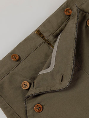 PANTALÓN BOTONADURA BOLSILLOS VERDE KHAKI