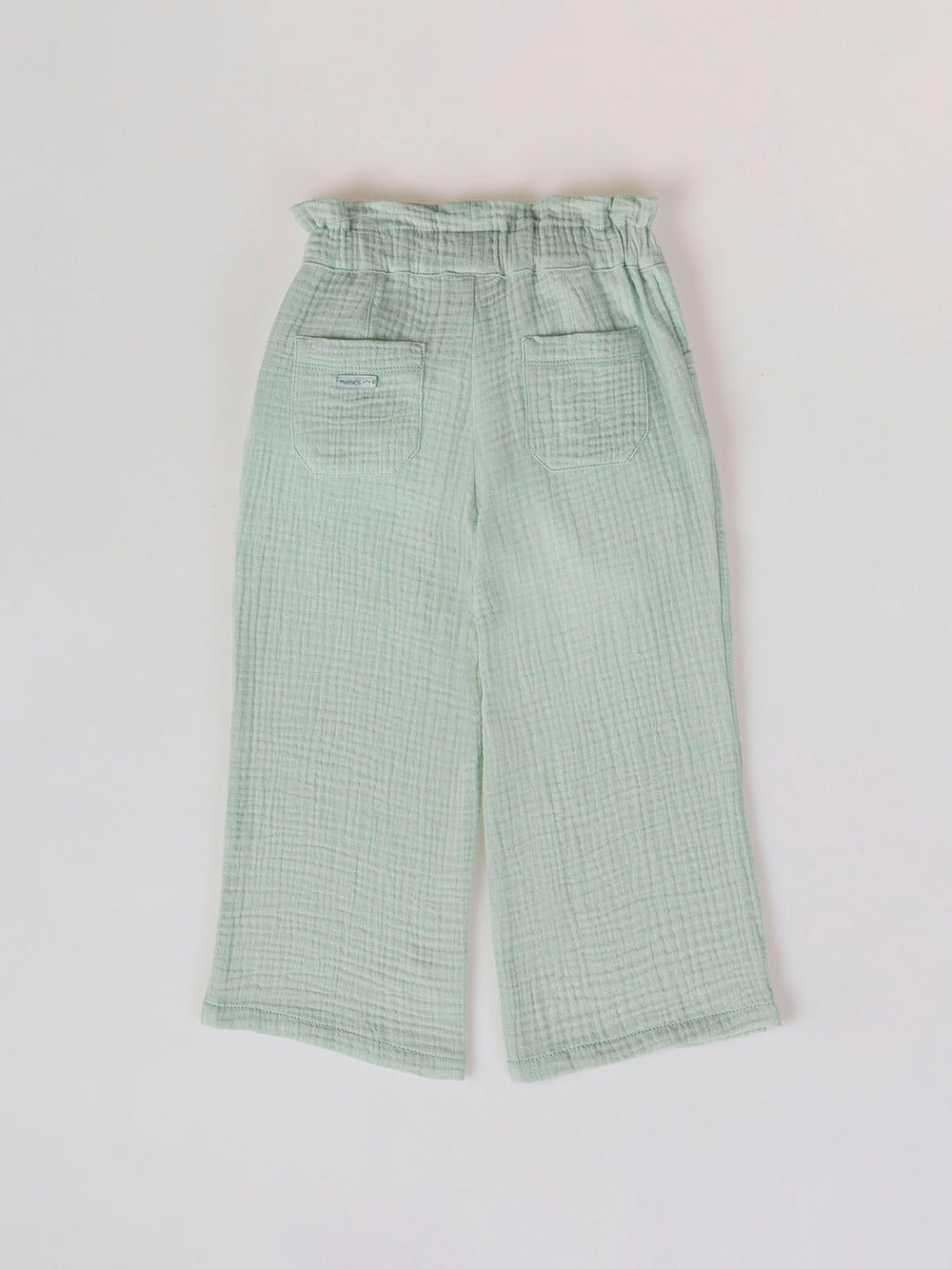 PANTALÓN BAMBULA BORDADO FLOR CORAZÓN VERDE CLARO