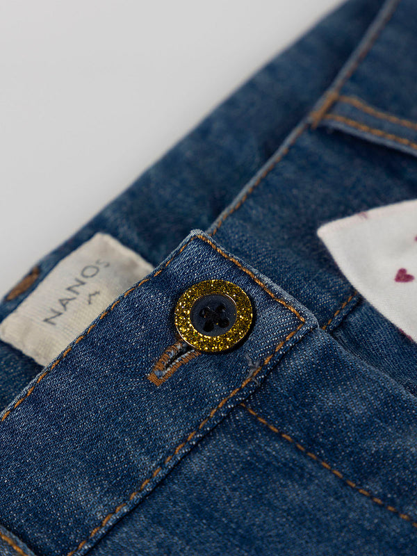 SHORT VAQUERO DETALLE LAZO AZUL MARINO