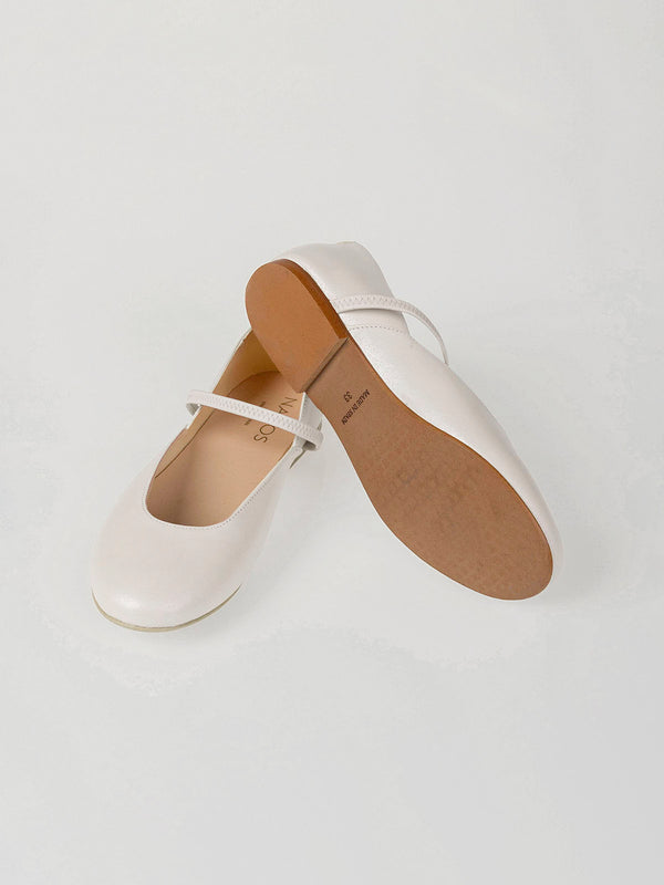 Bailarina goma elástica marfil