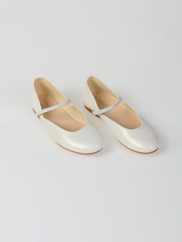 Bailarina goma elástica marfil
