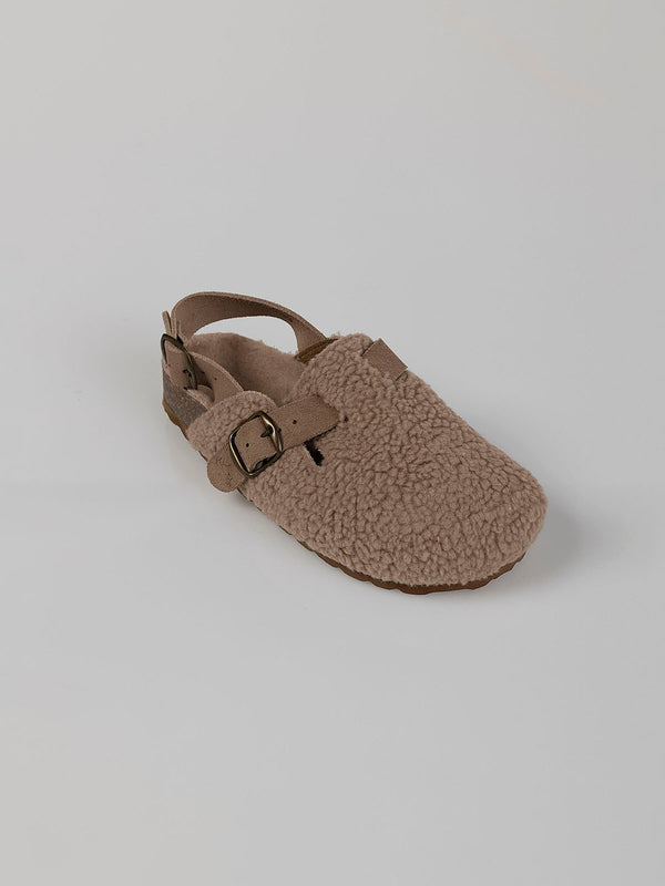 BEIGE SHEEPSKIN CLOG