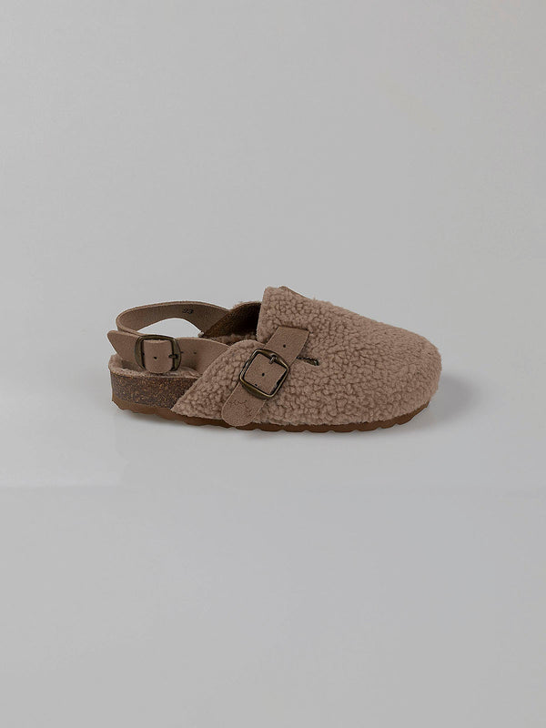 BEIGE SHEEPSKIN CLOG