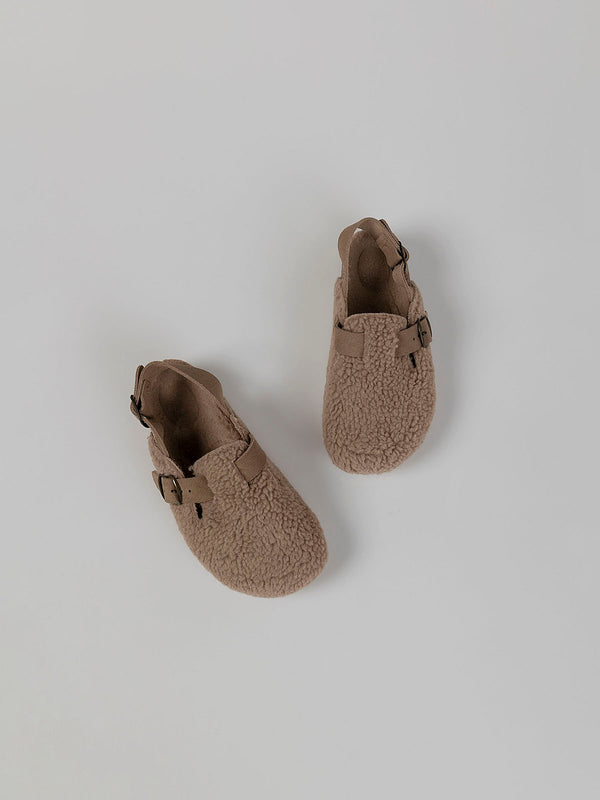 BEIGE SHEEPSKIN CLOG