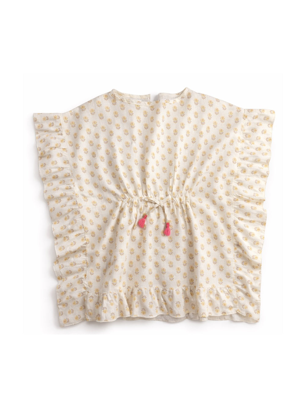 CAFTÁN ESTAMPADO FLORES NATA