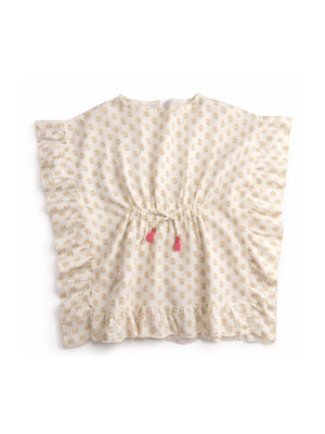 CAFTÁN ESTAMPADO FLORES NATA