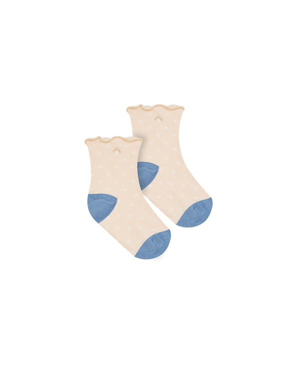 CALCETÍN ESTRELLAS MANDARINA