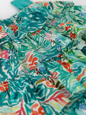 VESTIDO TIRANTES ESTAMPADO FLORAL AZUL MULTICOLOR