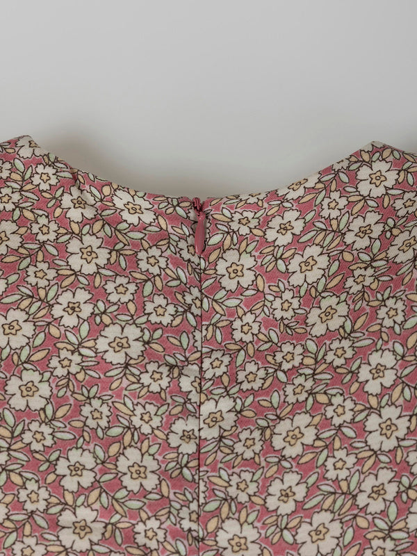 PINK MULTICOLOR CONTRAST FRONT DRESS