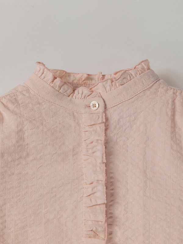 BLUSA VOLANTES TAPETA ROSA EMPOLVADO