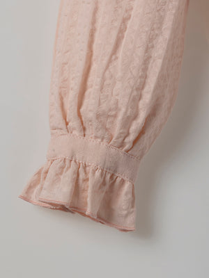 BLUSA VOLANTES TAPETA ROSA EMPOLVADO