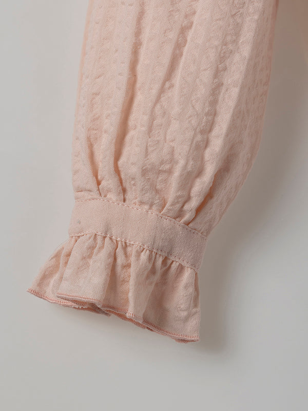 BLUSA VOLANTES TAPETA ROSA EMPOLVADO
