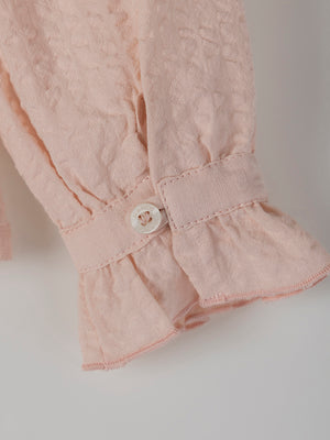 BLUSA VOLANTES TAPETA ROSA EMPOLVADO