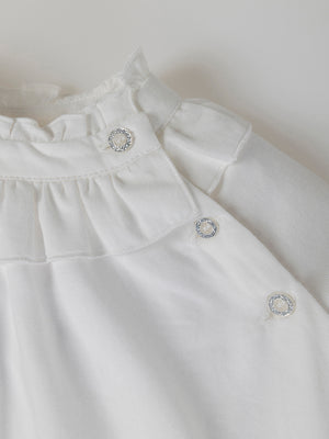 BLUSA APERTURA MANGAS BLANCO PURO