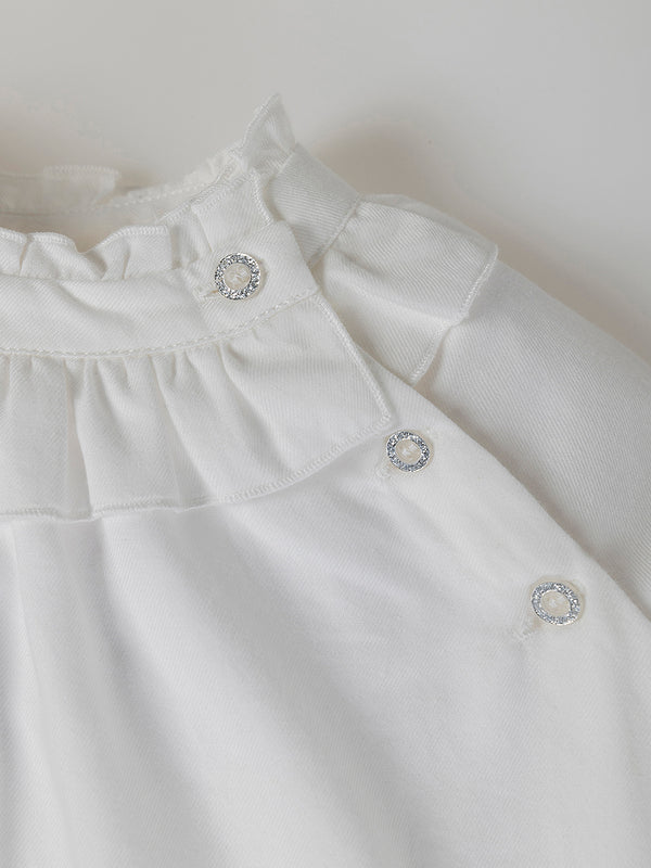 BLUSA APERTURA MANGAS BLANCO PURO