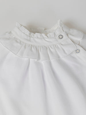 BLUSA APERTURA MANGAS BLANCO PURO