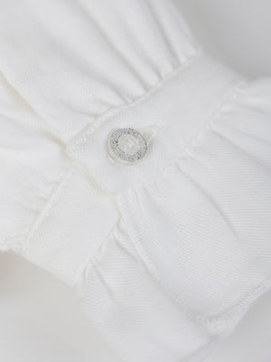 BLUSA APERTURA MANGAS BLANCO PURO