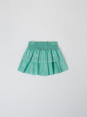 FALDA FRUNCE VERDE MANZANA