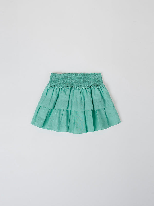 FALDA FRUNCE VERDE MANZANA