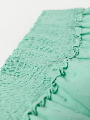 FALDA FRUNCE VERDE MANZANA