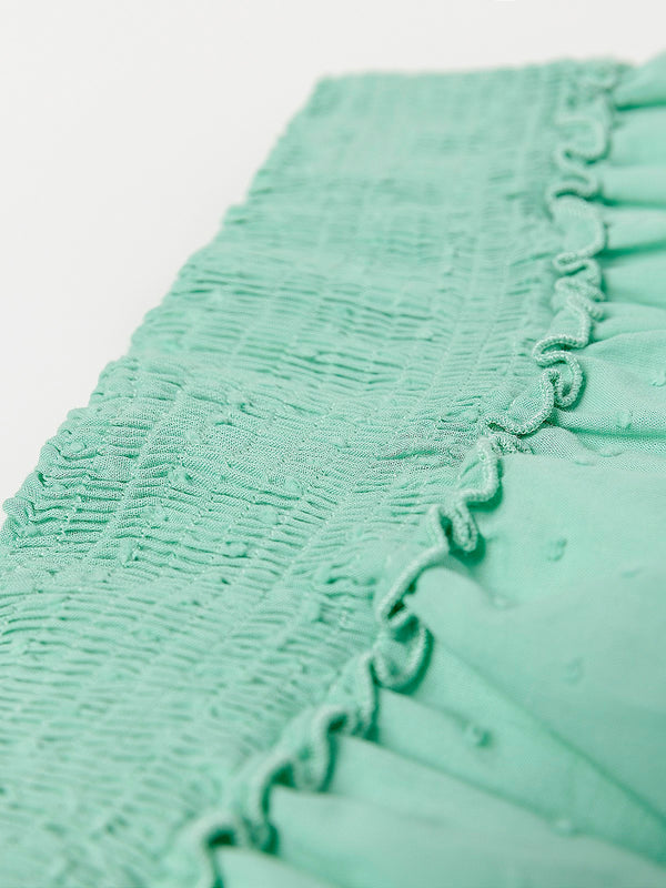 FALDA FRUNCE VERDE MANZANA