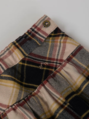 LARGE MULTICOLOR CHECKED RUFFLED SKIRT