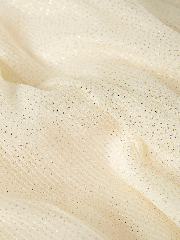 FALDA VOLANTE LUREX BLANCO ROTO