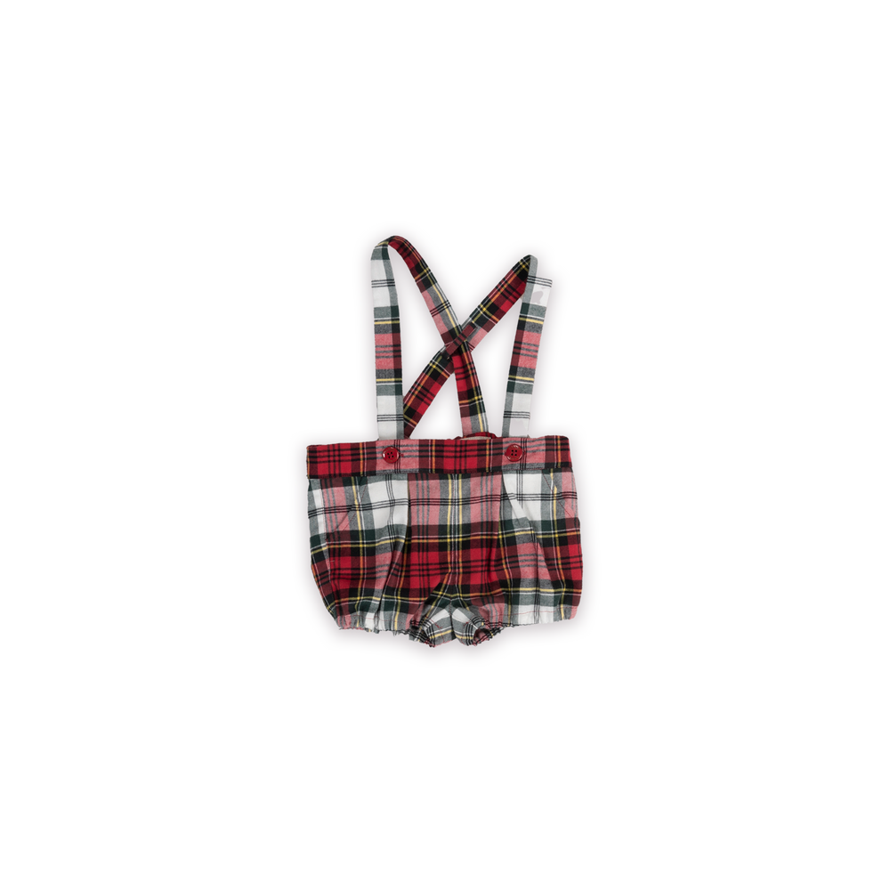 RANITA CON TIRANTES CUADRO ESCOCES ROJO MULTICOLOR