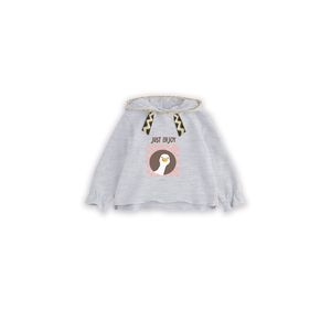 SUDADERA CAPUCHA ESTAMPADO JUST ENJOY GRIS VIGORÉ