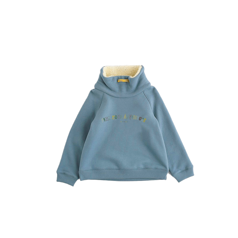 SUDADERA CAPUCHA FINS YOUR ADVENTURE AZUL VERDOSO