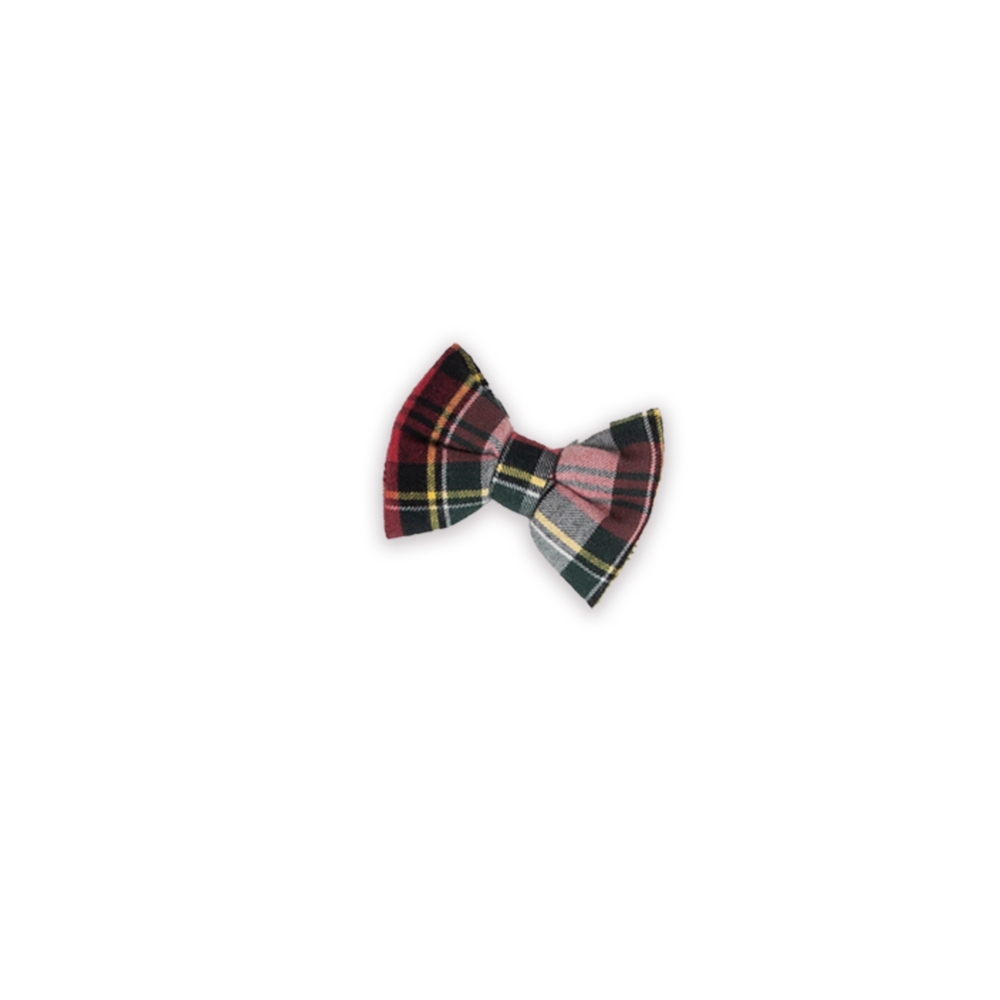 LAZO CABELLO CUADRO ESCOCES ROJO MULTICOLOR
