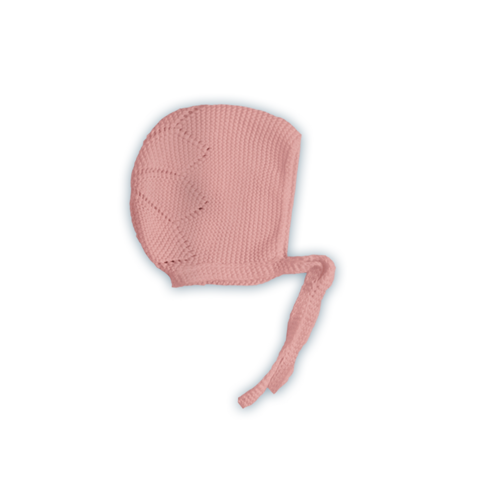 CAPOTA DE PUNTO ROSA BEBÉ