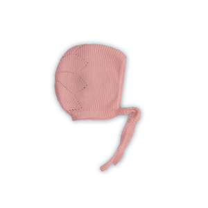 BABY PINK KNITTED BONNET
