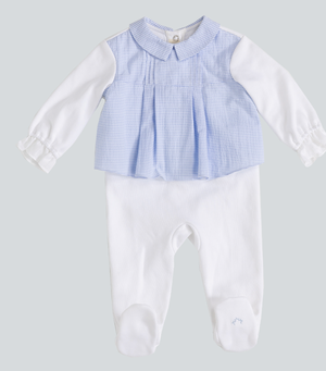 BABY BLUE FABRIC DETAIL PAJAMAS