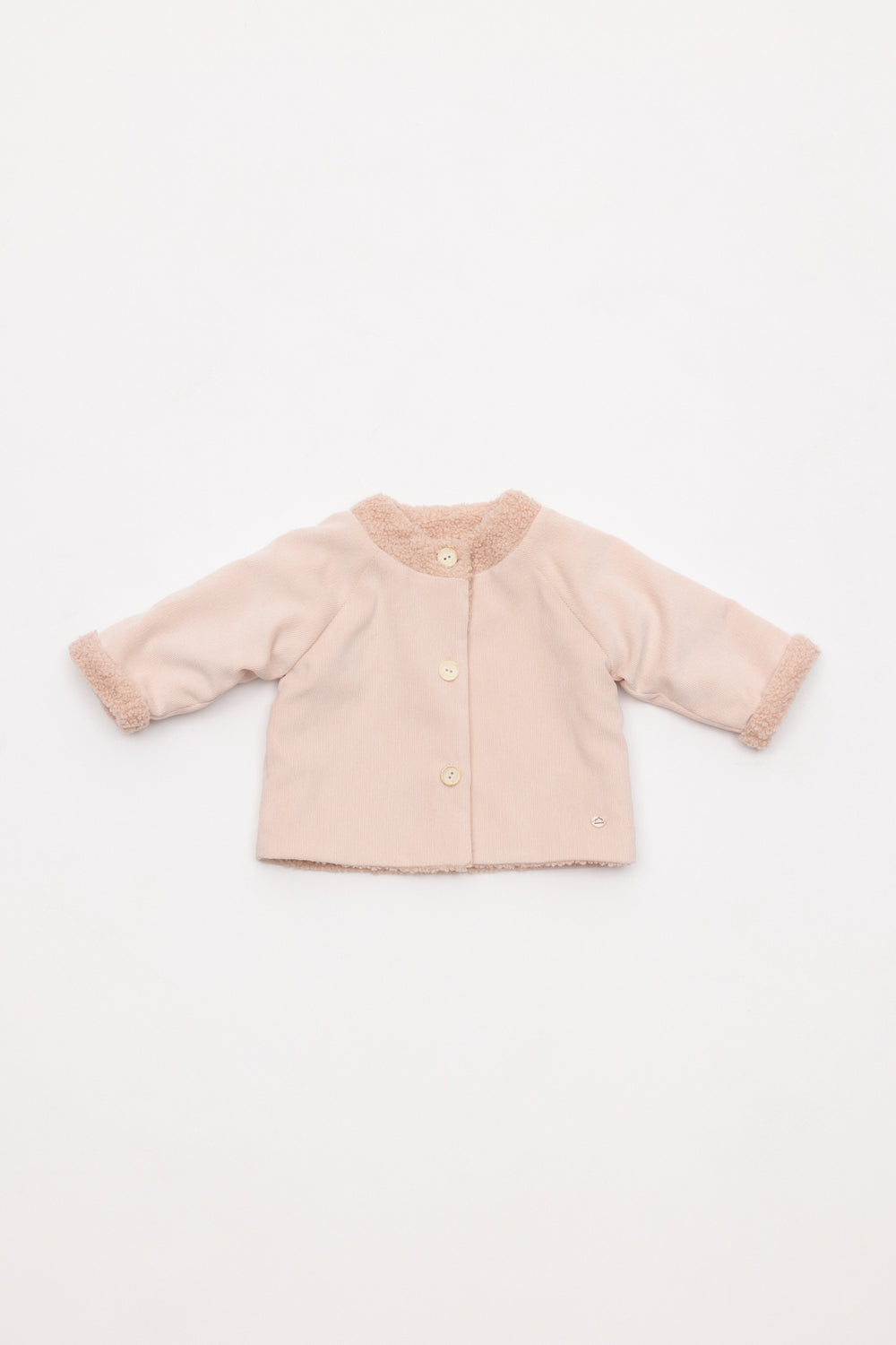 CAZADORA MICROPANA PELO ROSA CLARO