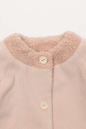 CAZADORA MICROPANA PELO ROSA CLARO